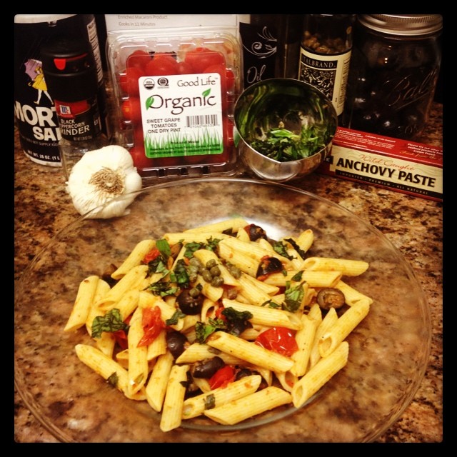 Garlic Penne Pasta with Capers